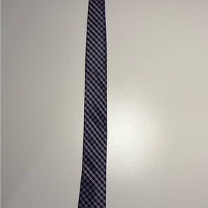 Tommy Hilfiger Pure Silk Purple and Black Checkered Tie